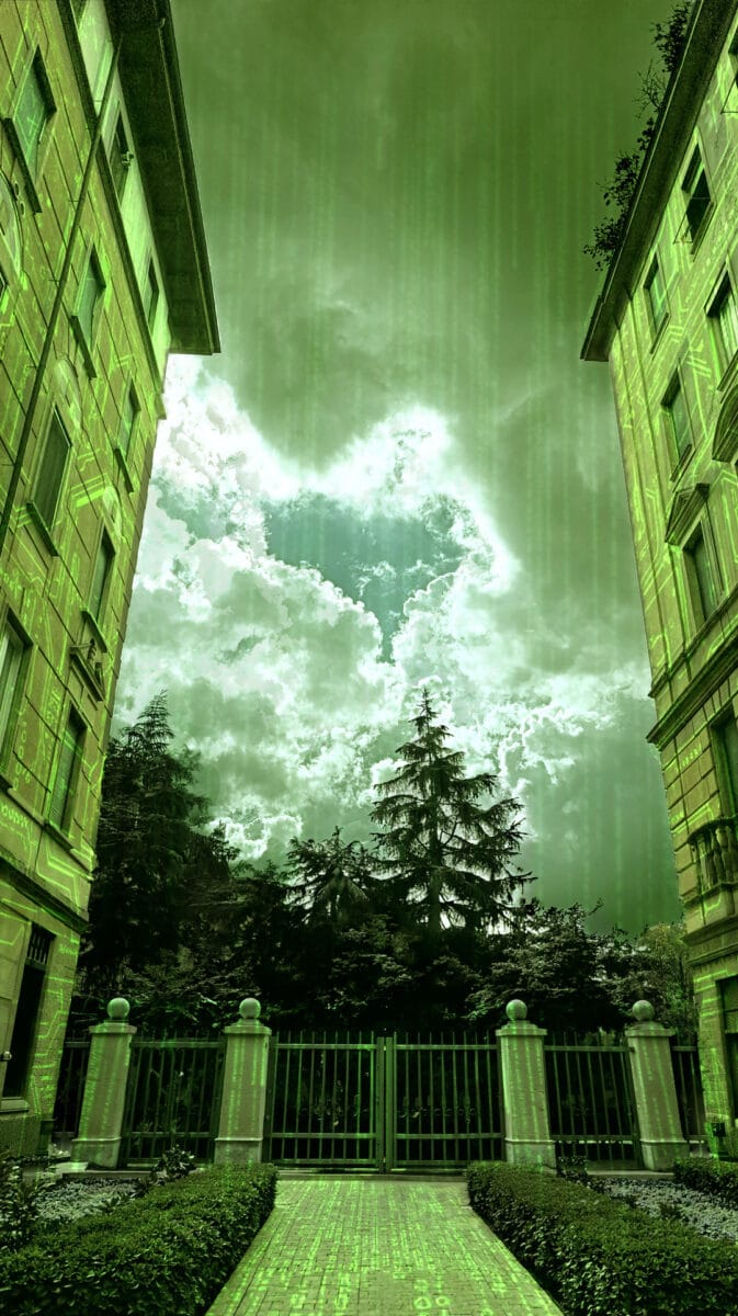 District 1930 - digital elaboration of 1930 building in Milan city